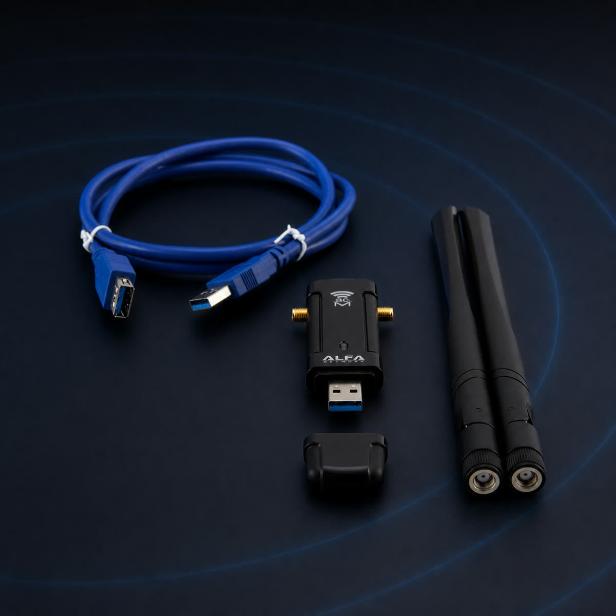 Optional Alfa Wi-Fi adapter for extended network range